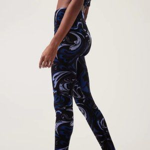 NWT Athleta Elation Velvet Tight Size Small - color Agate Paisley Black